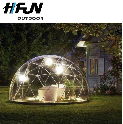 Outdoor Glamping Luxury ABS Waterproof PVC Greenhouse Patio Life Garden Igloo Geodesic Dome Tents