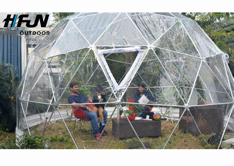 Outdoor Glamping Luxury ABS Waterproof PVC Greenhouse Patio Life Garden Igloo Geodesic Dome Tents