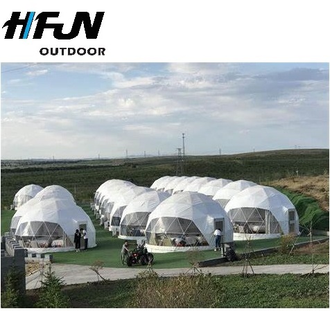 Outdoor Glamping Luxury ABS Waterproof PVC Greenhouse Patio Life Garden Igloo Geodesic Dome Tents