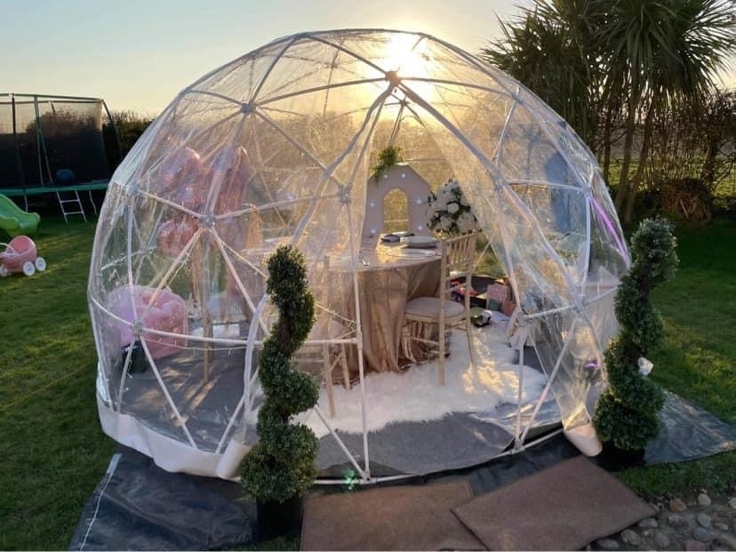 ABS Frame 3.6M Diameter Transparent Clear Heated Domo Geodesico Estructura Dome Glamping House Party Tent