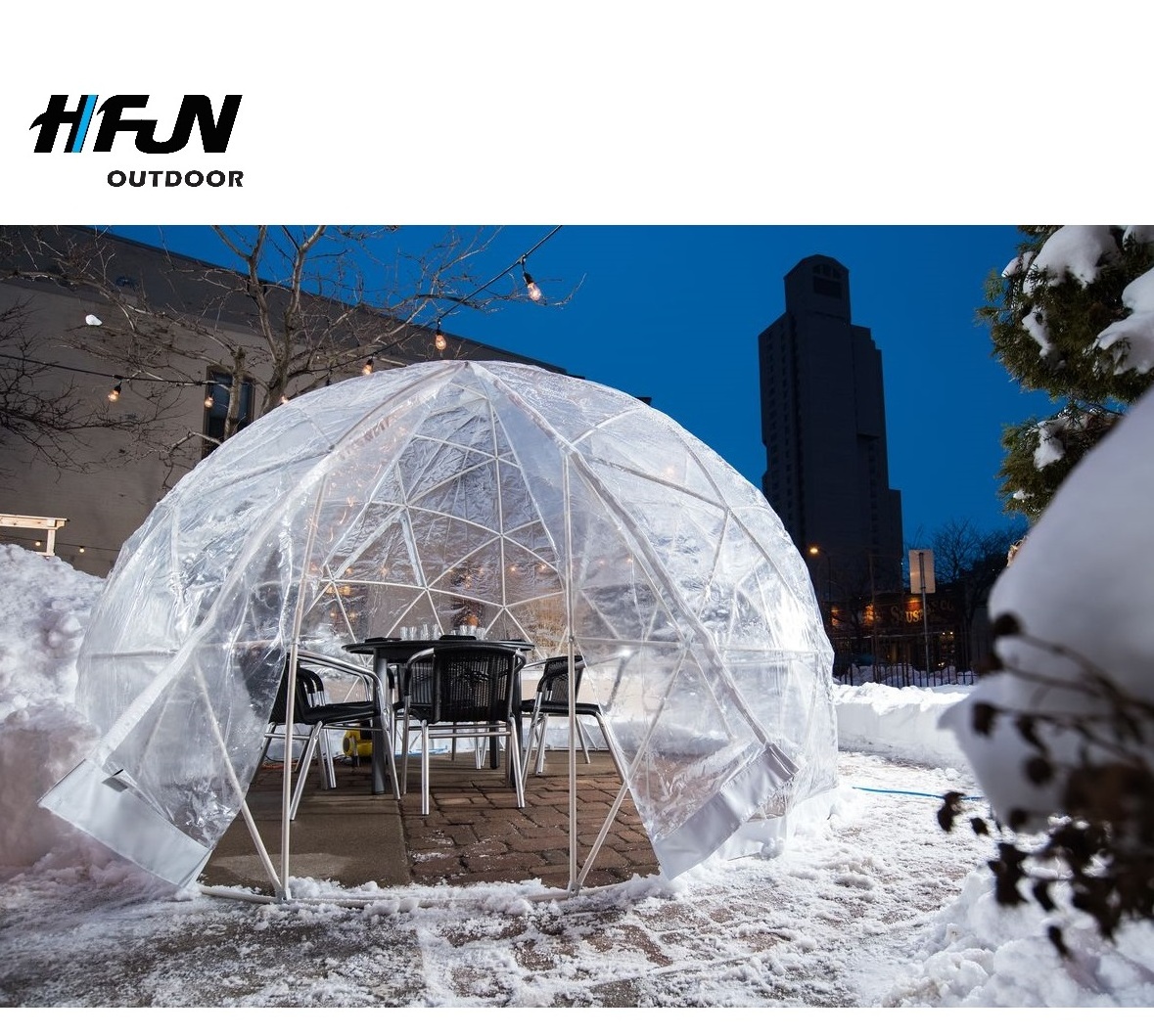 Garden Geodesic Igloo Dome Hotel Tent for Dining/Cafe Summer