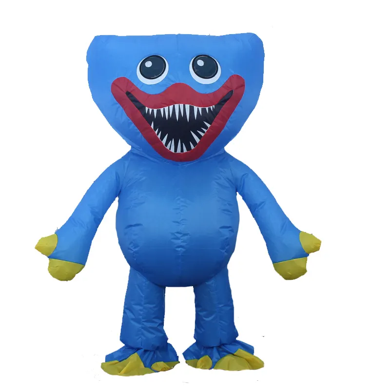 Funtoys Inflatable Sausage Mouth Monster Hu-ggy Wuggi Cosplay Mascot Costumes Play Games Blue Pink Halloween Party Suit