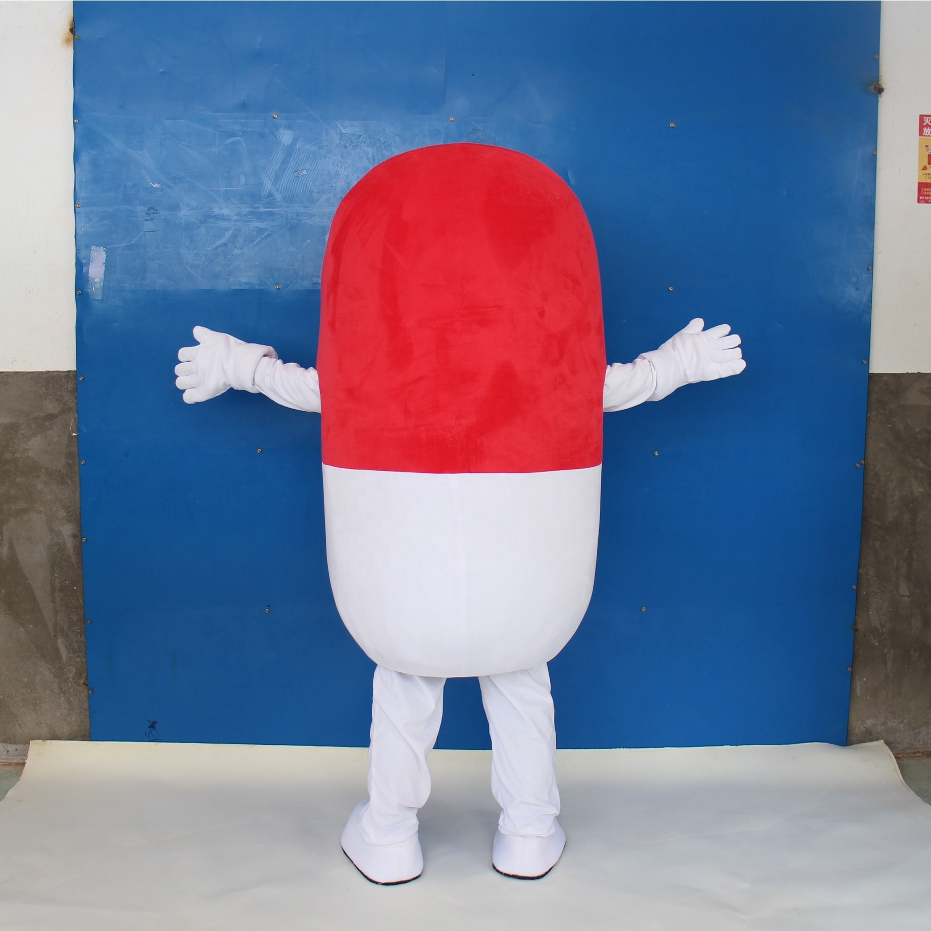 Funtoys MOQ 1 PCS customized cartoon pill mascot costume Cute cartoon pill mascot Red pill capsule mascot costume