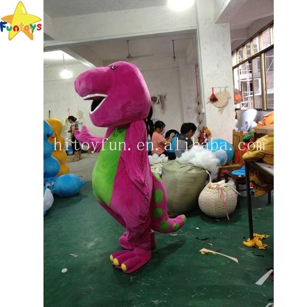 Funtoys CE adult barney costume rental for adults plush the dinasor mascot costume