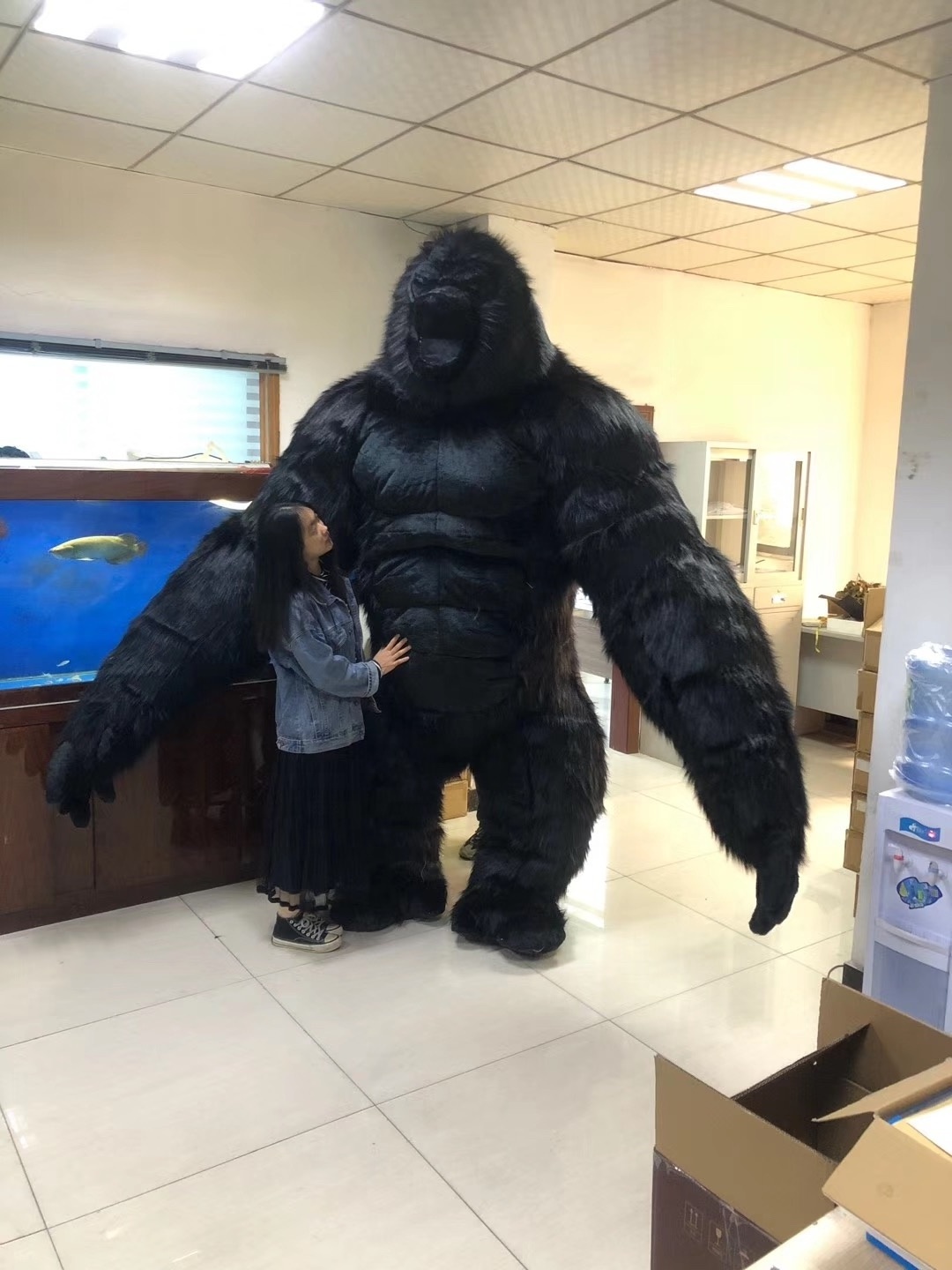 Funtoys CE Ape Inflatable Gorilla Mascot Costume 2.2m Monkey Gorilla Custom Anime Cosplay Mascotte Theme Fancy Dress Carnival