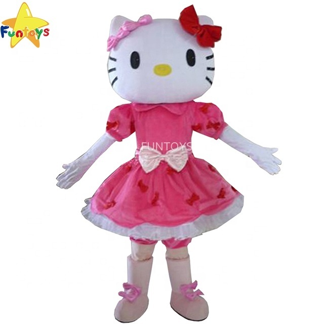 Funtoys Hello Kitty Mascot Costume Pink Dress For Halloween Party