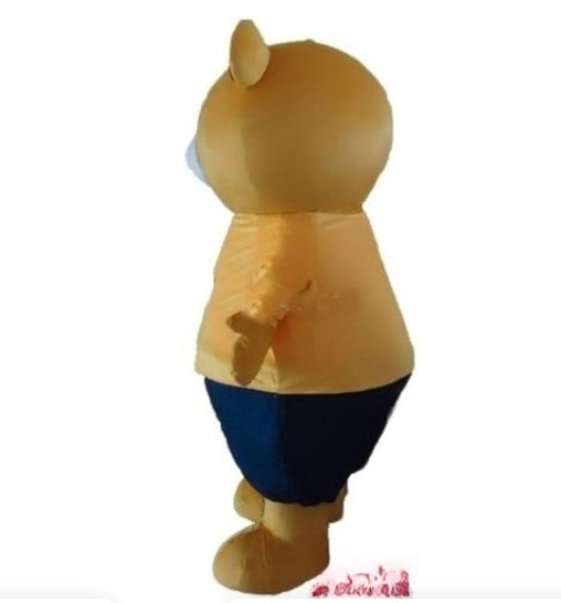 Funtoys Teddy Bear Wear Yellow Blue Short Mascot Costume for Adult Cartoon Animal Cosplay for Halloween Christmas