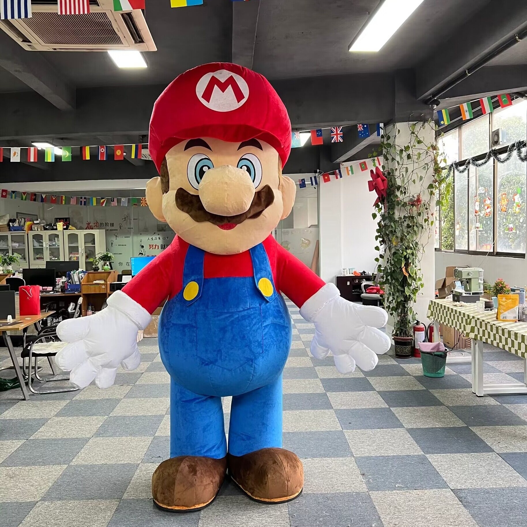 Funtoys MOQ 1 PIECE  inflatable cartoon character super mario mascot costume for sale super mario costumes for holiday event