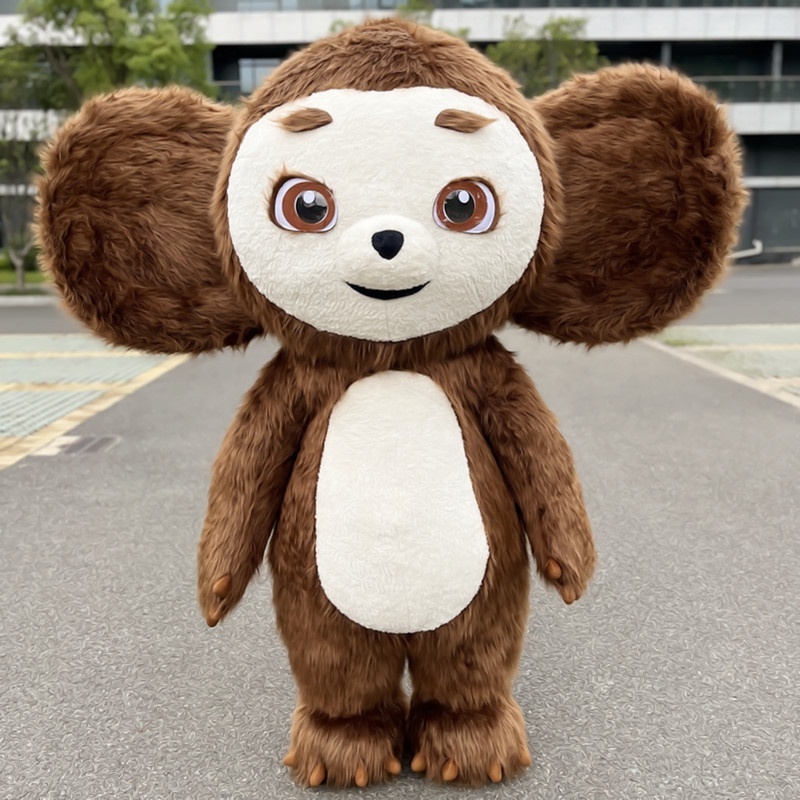 Funtoys Giant Ape Inflatable Cheburashka Mascot Costume 2m/2.6m Monkey Custom Anime Cosplay Mascotte Fancy Carnival For Adult