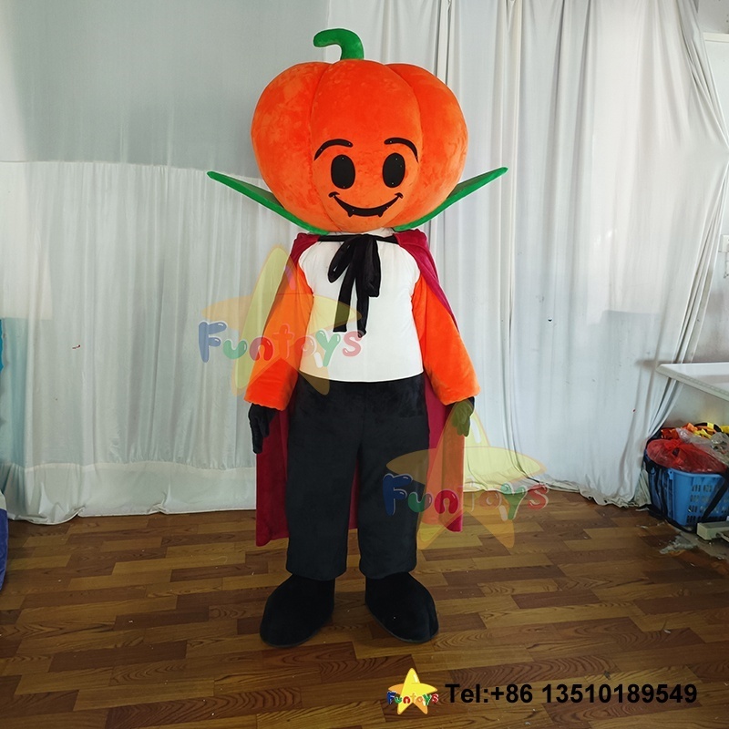 Funtoys Pumpkin Mascot Costume Suit Cosplay Dress Outfits Clothing Advertising Carnival Halloween Christmas For Adult