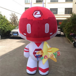 Funtoys Popular giant customized moving inflatable blue robot mascot costume Inflatable robot mascot adult party costume