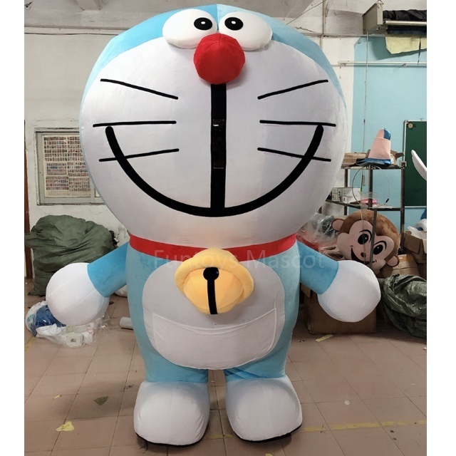 Funtoys Funny Inflatable Doraemon Cartoon Character Animal Mascot Costume For Adult