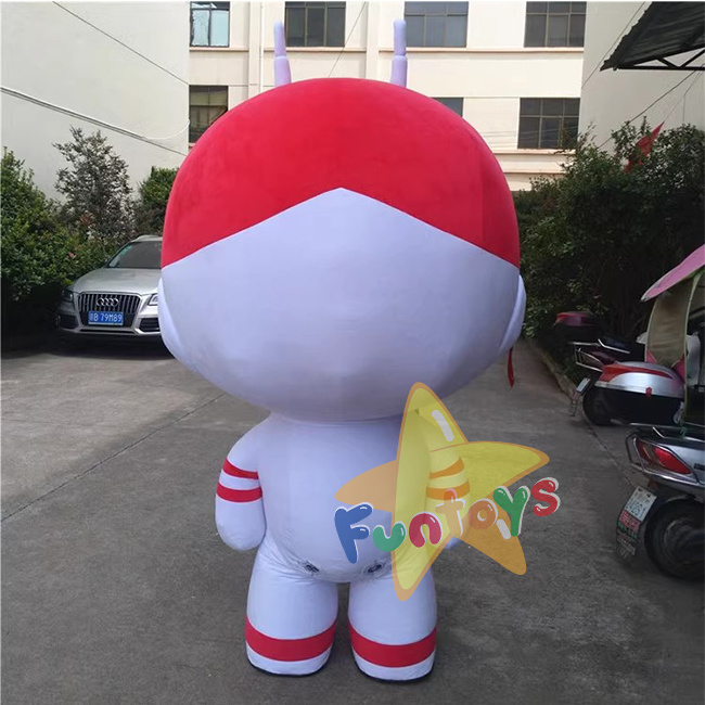 Funtoys Popular giant customized moving inflatable blue robot mascot costume Inflatable robot mascot adult party costume