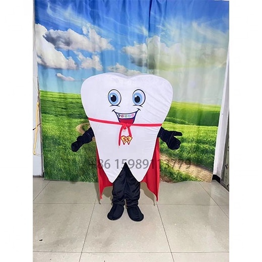 Funtoys Tooth Adult Cartoon Cosplay Mascot Costume for Doctor of Teeth Party Dental Care Health Education Promotion