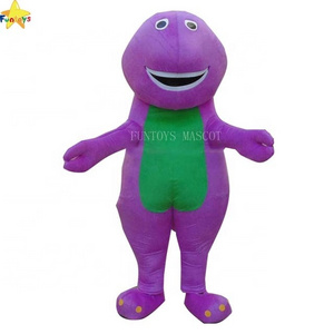 Funtoys CE purple dinosaur costumes mascot barney costume rental for adults