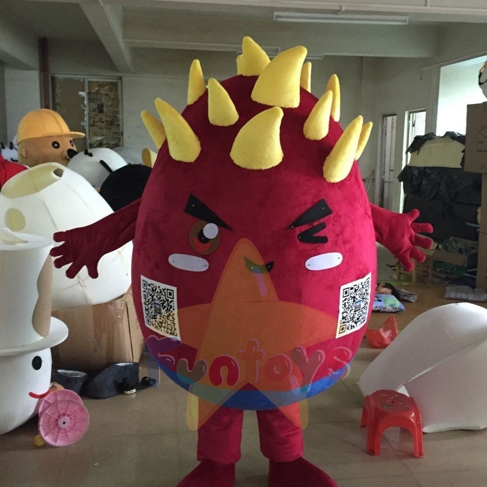 Funtoys Funny Red Cartoon Doll Cosplay Mascot Costume for Company Exhibition Promotion for Party Activity