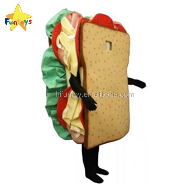 Funtoys CE Food Sandwich Mascot Costume Cosplay Theme Mascotte Carnival Costume