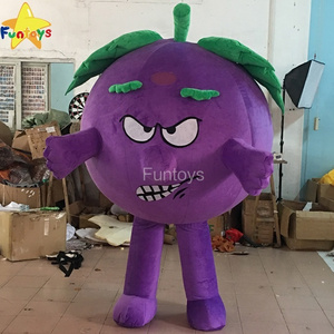 Funtoys Fruit Inflatable Evil Eggplant Mascot Costumes Grape Halloween Animation For Adult