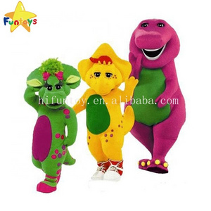 Funtoys CE adult barney costume rental for adults plush the dinasor mascot costume