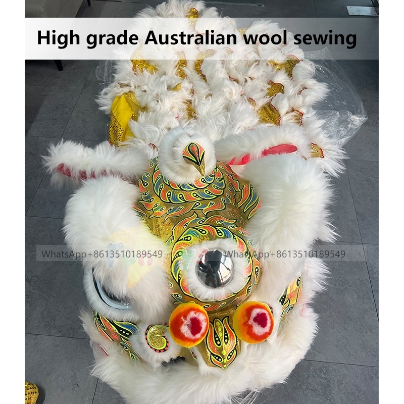 New Chinese new year Adult Lion Dance Wool Prop Plush Dragon Lantern performance Authentic China Lion Dance Costume For Sale