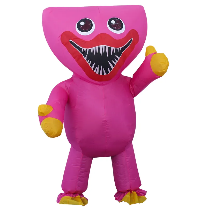 Funtoys Inflatable Sausage Mouth Monster Hu-ggy Wuggi Cosplay Mascot Costumes Play Games Blue Pink Halloween Party Suit