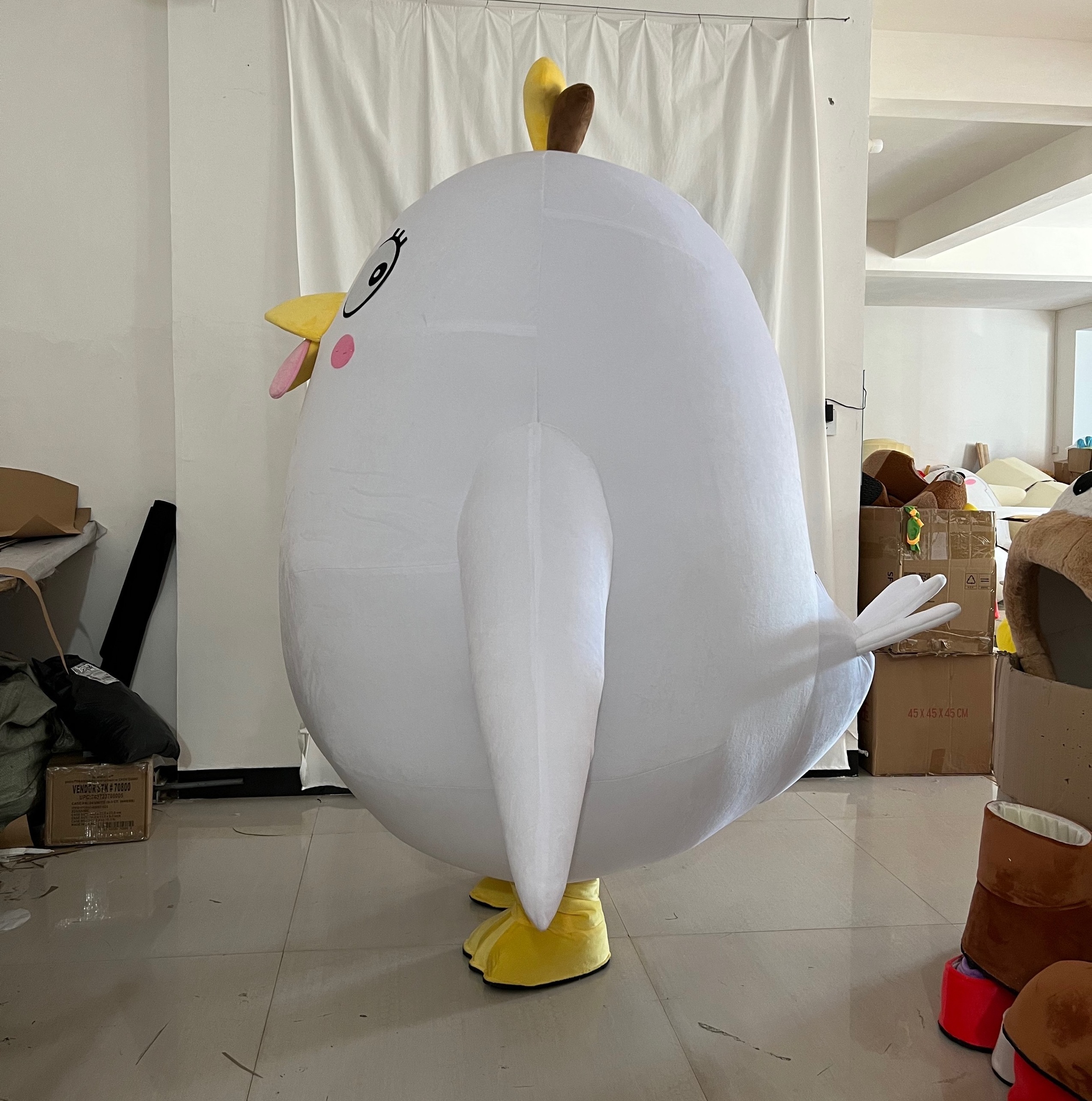 Funtoys Giant Customized Cute Inflatable Chicken Chop Mascot Costume Inflatable Chicken Chop Mascot Adult Party Costume