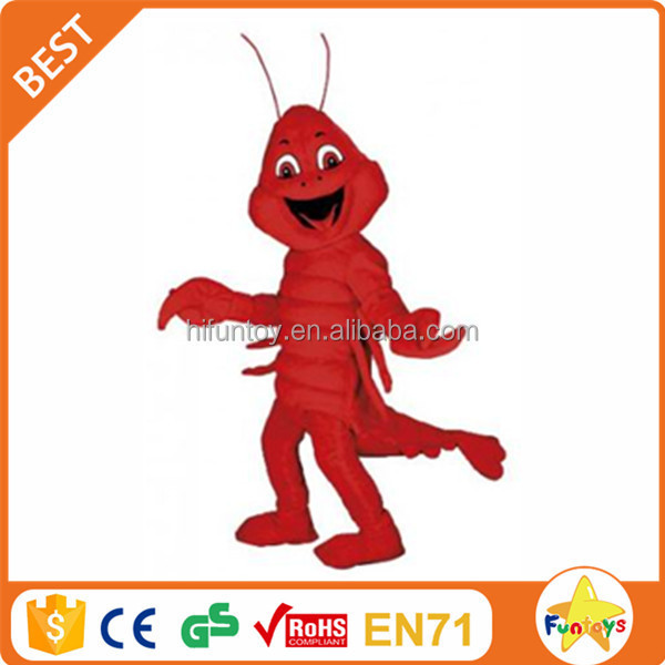 Funtoys Red Shrimp Lobster Carnival mascot costume commercial