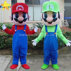 Funtoys Super Mario& Luigi 2 Mascot Costume Fancy Dress Cartoon For Adult