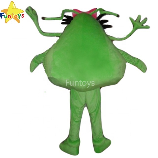 Funtoys CE Green Cartoon Bacteria Germ Alien Girl Mascot Costume Health Theme Virus Anime Costume Carnival Fancy Dress For Adult