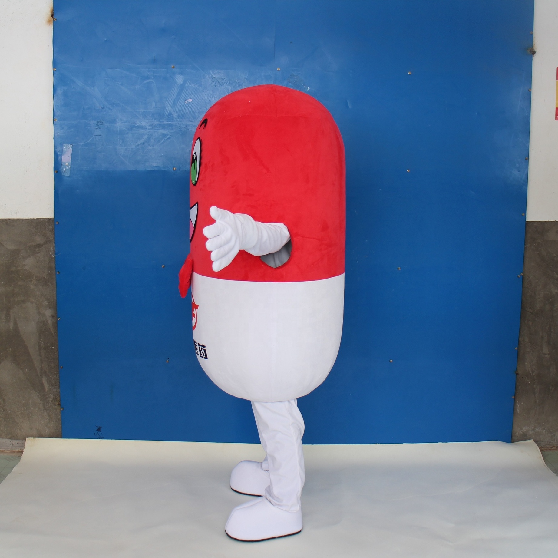 Funtoys MOQ 1 PCS customized cartoon pill mascot costume Cute cartoon pill mascot Red pill capsule mascot costume