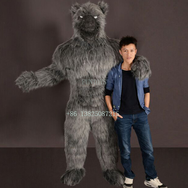 Funtoys CE inflatable realistic wolf mascot costume for adult