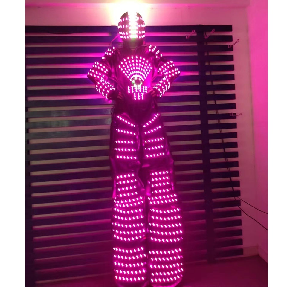 FUNTOYS HOT SALE LED Luminous Robot Costume With Laser Helmet Gloves Laser Robot Costume LED Robot suit