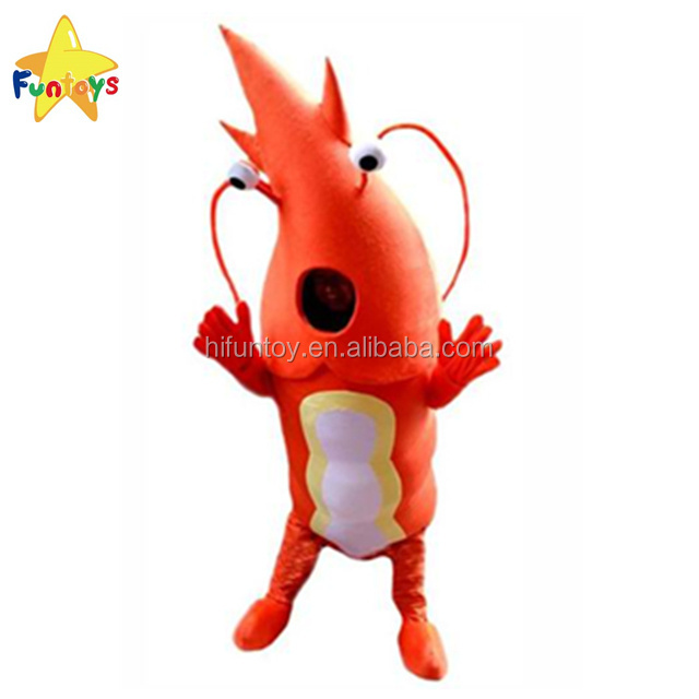 Funtoys CE Adult plush shrimp mascot costume for festival party