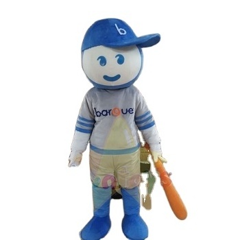 Funtoys Baseball Sports Boy Wearing Blue Hat Mascot Costume for Sports Competition Match