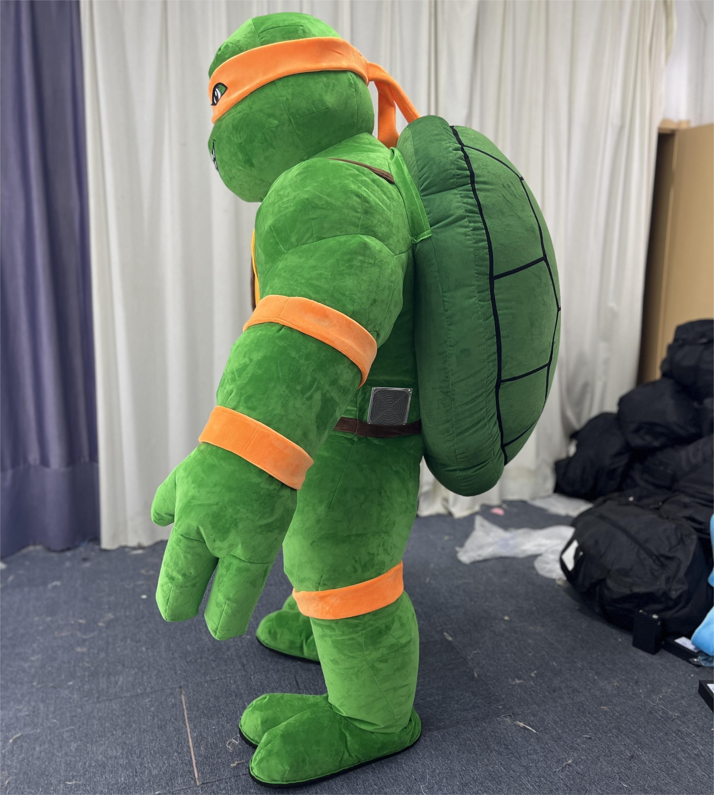 Funtoys MOQ 1 PIECE Customized Plush Inflatable Turtle Mascot Cartoon Character Mascot Ninja Turtle Inflatable Mascot Costume