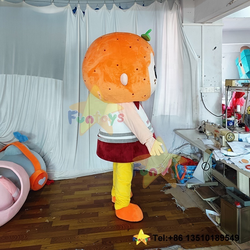 Funtoys Customize Orange Mascot Costume With Leaves Tomato Apple Fruit Cosplay Cartoon Halloween Christmas Carnival For Adult