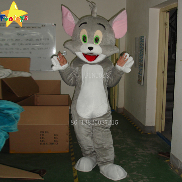 Funtoys CE Tom Cat And Jerry Mouse Mascot Costume Cosplay Film Halloween For Adult