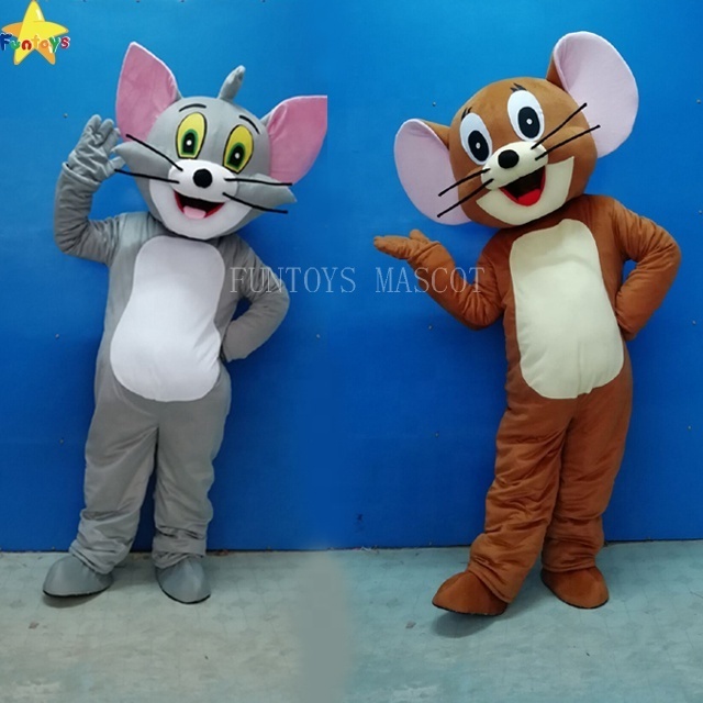 Funtoys CE Cartoon Adult Tom And Jerry Mascot Costume Movie Mouse Cat Costume