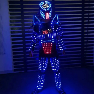 FUNTOYS Digital Screen LED Walker robot suit led party robot costume adult stage clothes luminous costume for dance performance