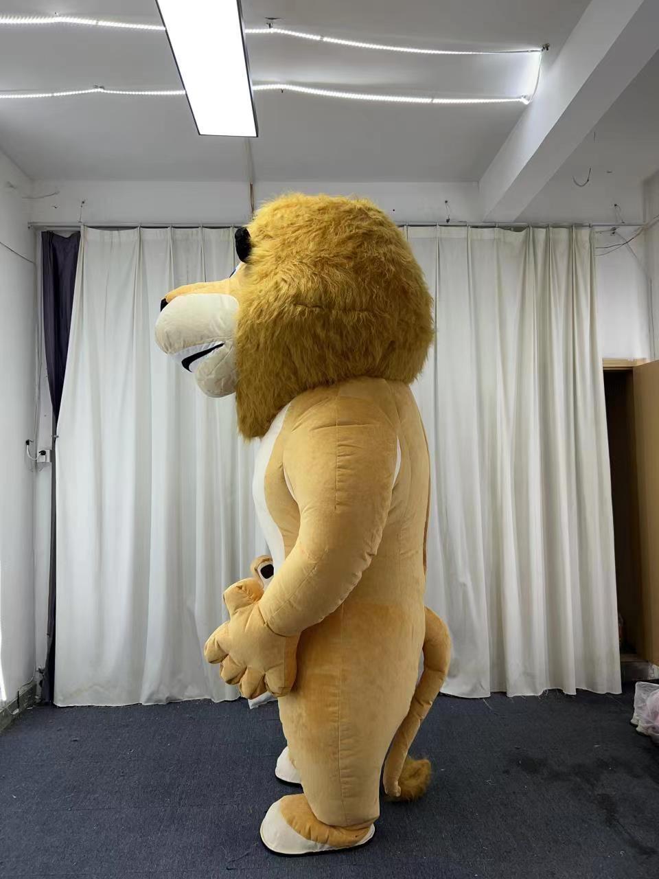 Funtoys Brown Long Fur Lion Mascot Costume for Adult Cartoon Character for Conference Advertising Festival Presentation