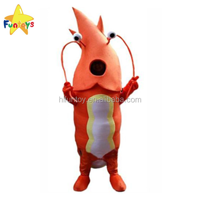 Funtoys CE Adult plush shrimp mascot costume for festival party