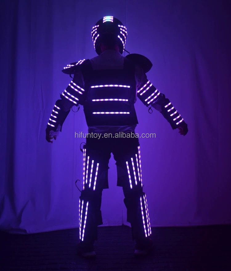 Funtoys MOQ 1 PC Bar Led robot Luminous Prom Dress Adults Stage Performance Clothing Led luminous Dress For Party Night Club