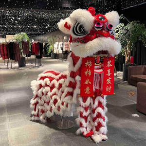 High Quality Chinese new year Adult Lion Dance Wool Prop Plush Dragon Lantern performance Authentic Lion Dance Costume For Sale