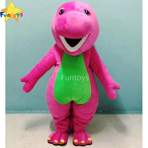 Funtoys Barney Dinosaur Mascot Costumes Cosplay Cartoon Commercial For Adult