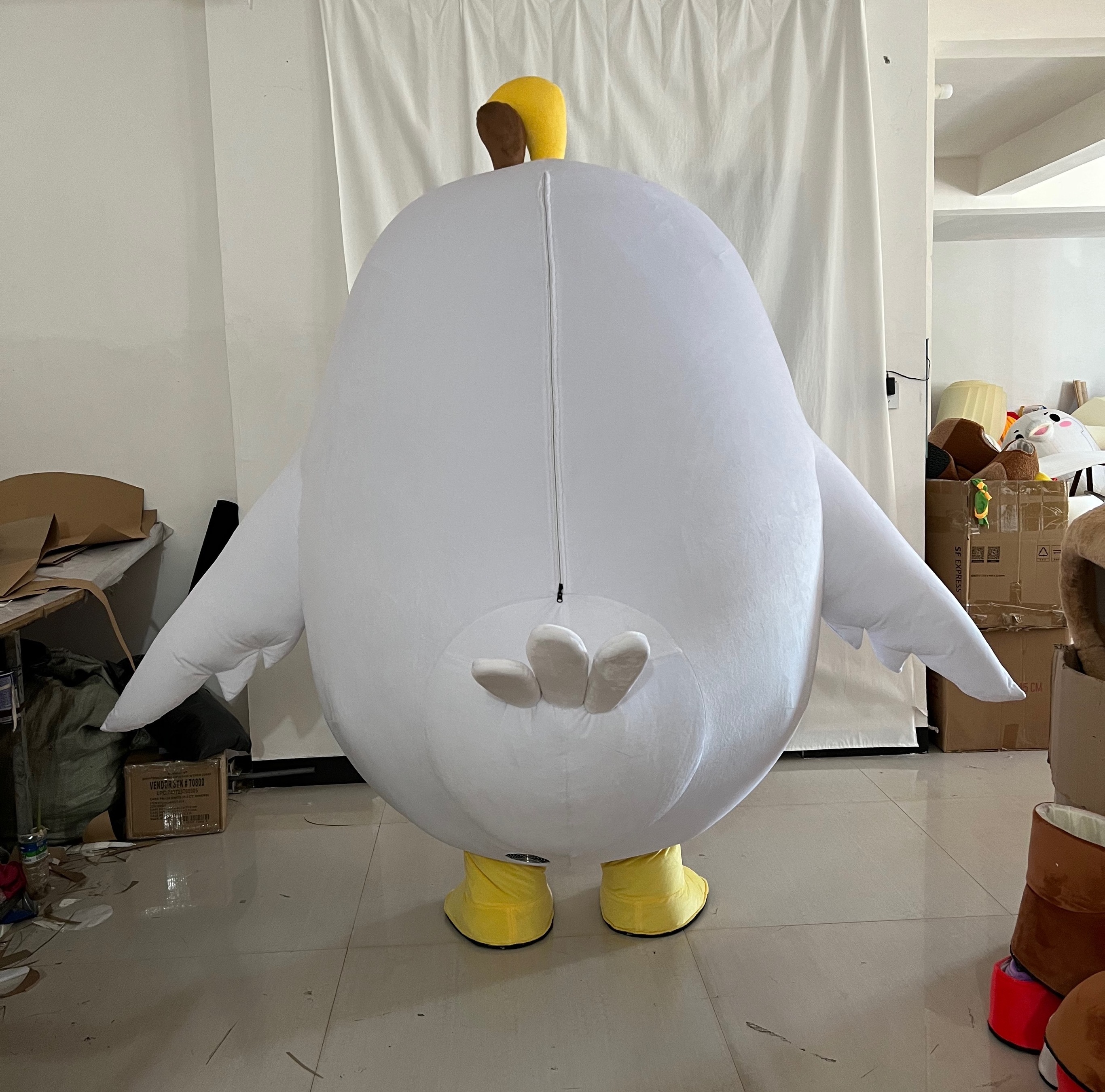 Funtoys Giant Customized Cute Inflatable Chicken Chop Mascot Costume Inflatable Chicken Chop Mascot Adult Party Costume