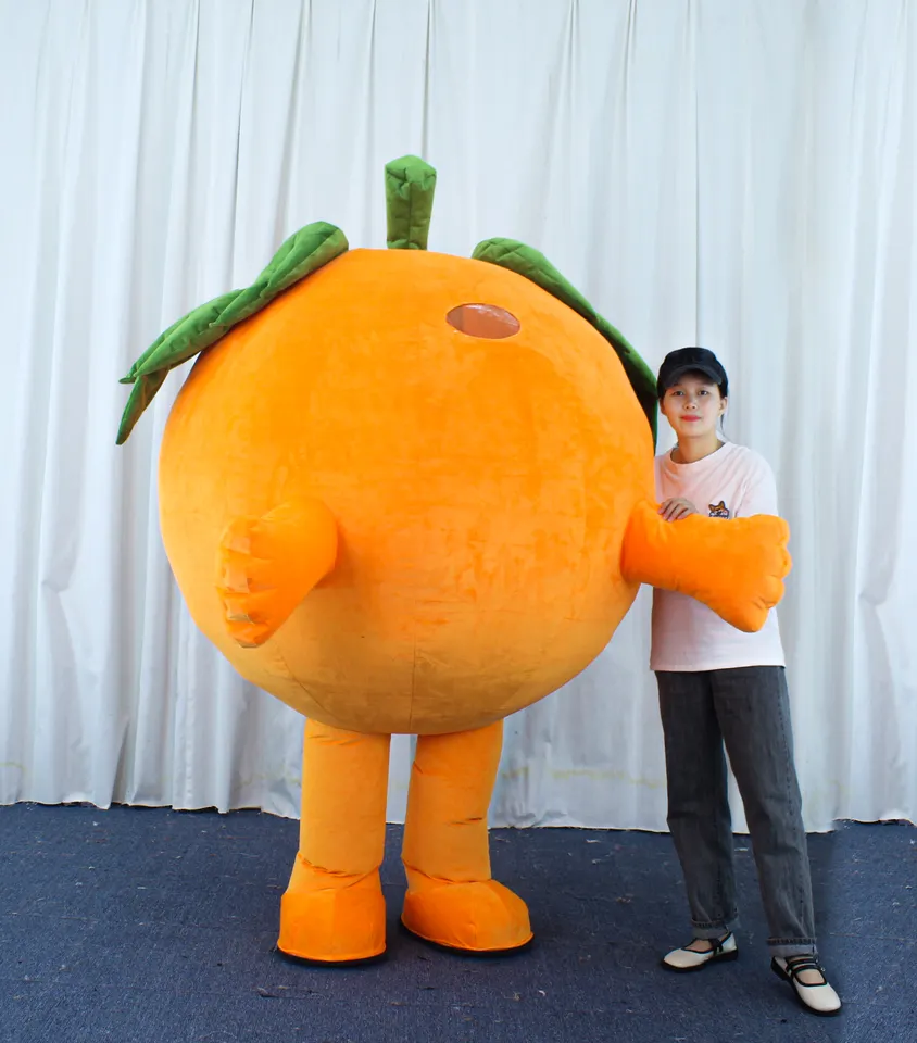 Funtoys inflatable tangerinr orange costume fruit Mascot Costume for adult cosplay cartoon mascot