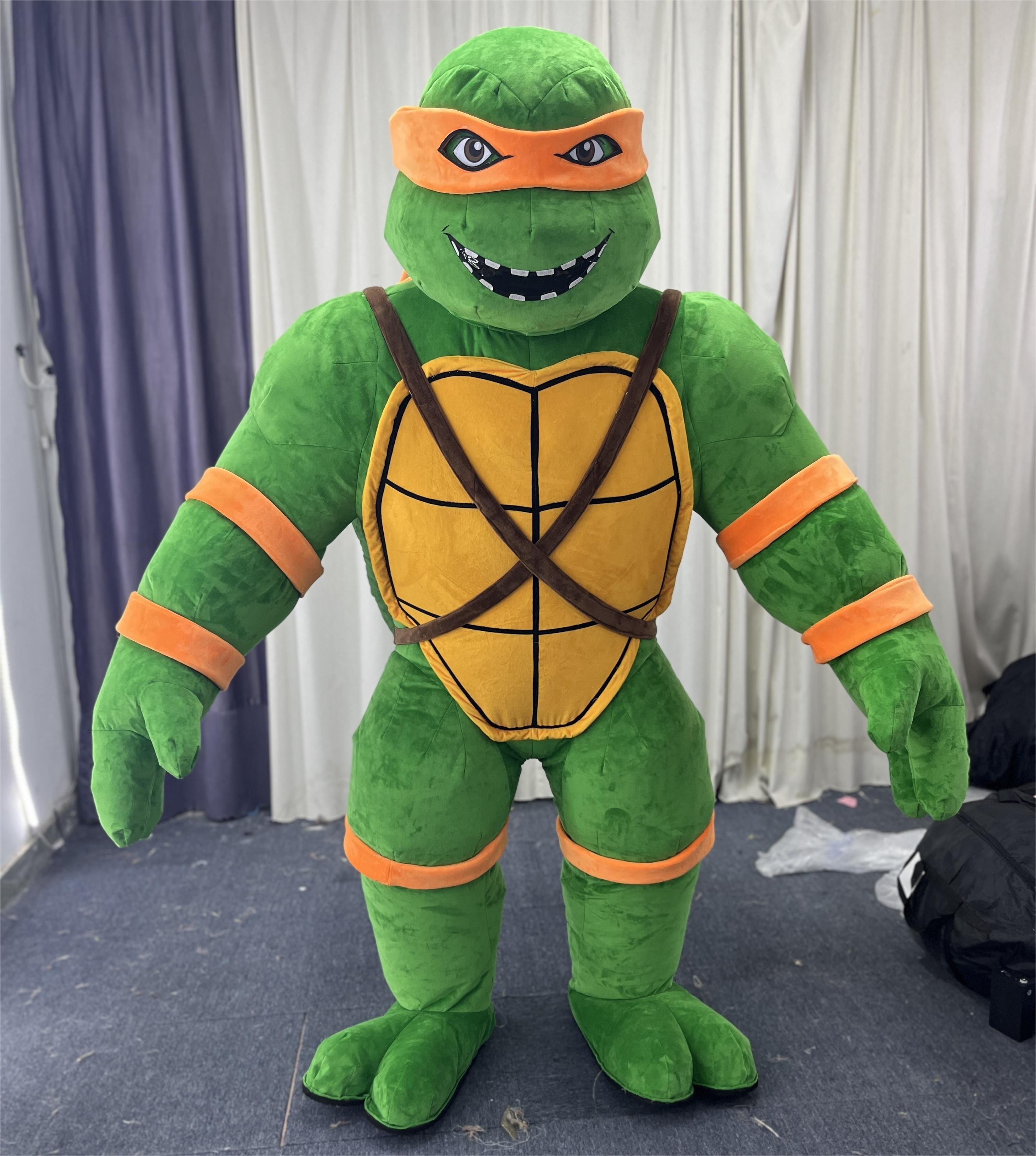 Funtoys MOQ 1 PIECE Customized Plush Inflatable Turtle Mascot Cartoon Character Mascot Ninja Turtle Inflatable Mascot Costume