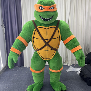 Funtoys MOQ 1 PIECE Customized Plush Inflatable Turtle Mascot Cartoon Character Mascot Ninja Turtle Inflatable Mascot Costume