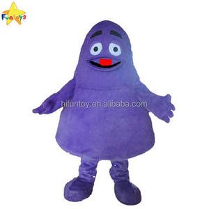 Funtoys CE Grimace Purple Monster Mascot Costume Cartoon Character Adult