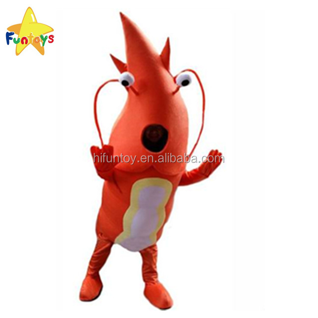 Funtoys CE Adult plush shrimp mascot costume for festival party